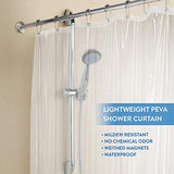 downluxe Clear Shower Curtain Liner 72x72 - PEVA 3 Gauge Light Weight,Waterproof