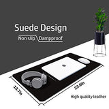 Leather Desk Pad Protector,Mouse Pad,Office Desk Mat,Non-Slip PU Leather Desk