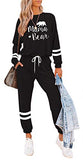 ETCYY Women's Two Piece Outfits Sweatsuit Set Long Pant Cotton Pajamas Lounge Set