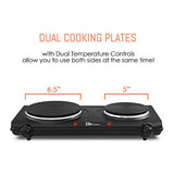 Elite Gourmet Countertop Electric Hot Burner, Temperature Controls, Power Indicator