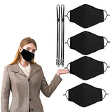 TwoYek Black Reusable Face Mask -3D Nose Wire Cloth Washable Designer Fashion