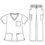 Dagacci Medical Uniform Woman and Man Scrub Set Unisex Medical Scrub Top