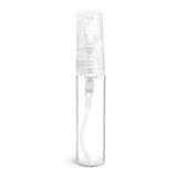 MagnaKoys 5 ml Perfume Cologne Body Clear Glass Vials w/Natural Sprayers and Clear Overcaps (2.87" - 5ml -15 pcs. Vial Sprayers)