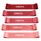 OMERIL Resistance Loop Exercise Bands with Instruction Guide and Carry Bag, Set of 5