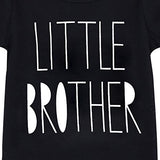 Newborn Baby Boy Clothes Little Brother Letter Print Long Sleeve Romper