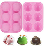 2 Packs Medium Semi Sphere Silicone Mold, Chocolate Mold,6 Holes Half Sphere Round