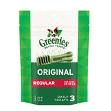 Greenies Original Dental Dog Treats, Regular Size for Dogs 25-50 Lbs, 3 Oz Pouch