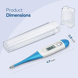 Thermometer for Adults, 10s Digital Oral Thermometer for Fever (Light Blue)