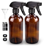 Glass Spray Bottle, Bontip Amber Glass Spray Bottle Set & Accessories