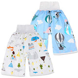 2 Packs Waterproof Diaper Pants Potty Training Cloth Diaper Pants for Baby Boy and Girl