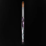 Alexnailart Acrylic Nail Brush Round Head Nail Art Painting Pen with Symphony Crystal Handle Nail Design Manicure Tool (12#)