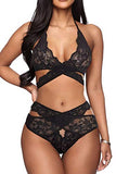 Donnalla Women Sexy Lingerie Set Two Piece Lace Bra and Panty Set