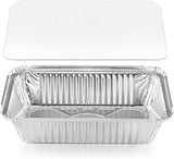 DecorRack 2.25 Lb. Aluminum Pan Disposable with Flat Board Lid, Heavy Duty