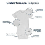 Gerber Baby 5-Pack Solid Onesies Bodysuits, White, 0-3 Months