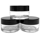 Beauticom 12 Piece 20g/20ml USA Acrylic Round Clear Jars with Lids for Lip Balms