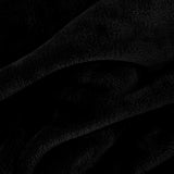 Exclusivo Mezcla Soft Flannel Fleece Velvet Plush Throw Blanket – 50" x 60" (Black)