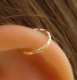 20 Gauge 14k Gold Filled Helix Hoop 7 mm solid gold Hoop Earring, Helix piercing
