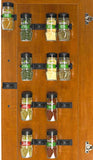 SimpleHouseware Spice Gripper Clips Strips Cabinet Holder - 4 Strips, Holds 20 Jars, Black
