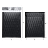 GSSUSA Black Poly Bubble Mailers 6x10 Padded Envelopes #0 Shipping Envelopes