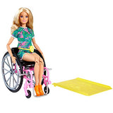 Barbie Fashionistas Doll #165, with Wheelchair & Long Blonde Hair Wearing Tropical