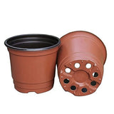KINGLAKE 100 Pcs 4" Plastic Plants Nursery Pot/Pots Seedlings Flower Plant Container