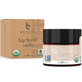 Organic Lip Scrub - Vanilla Sugar Scrub, Lip Scrubs Exfoliator & Moisturizer, Lip Care