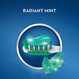 Crest 3D White Toothpaste Radiant Mint (3 Count of 4.1 oz Tubes), 12.3 oz Packaging