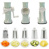 Rotary Graters 5 in 1 Cheese Grater-VEKAYA Kitchen Mandoline Slicer Easy Clean