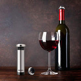 EZBASICS Wine Saver Vacuum Pump with 2 Wine Stoppers, Stainless Steel