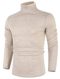 poriff Men Casual Basic Designed Long Sleeve Slim Fit Knitwear Pullover