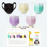 kids Colored Disposable Face Mask Children 3-Ply Face Masks (5 Solid Colors)