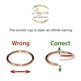 20 Gauge 14k Gold Filled Helix Hoop 7 mm solid gold Hoop Earring, Helix piercing