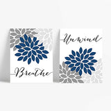 Relax Soak Unwind Breathe Bathroom Wall Decor, Bathroom Wall Art, Farmhouse Bathroom