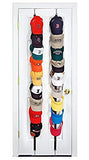 Perfect Curve CapRack18 Over-The-Door Cap Organizer, Two Straps, Holds Up To 18 Caps