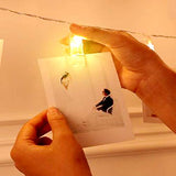 40 LEDs 20 Photo Clips String Fairy lights Battery Powered Decoration for Living Room