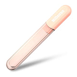 Particular Glass Nail File with Case Midenso 2nd Generation Double Sided Crystal Beauty Nail Filer Salon Nail Polish Top Christmas Stocking Superior Quality Gift Idea for Women,Beeswax Pink