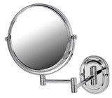 SeeAll 8 Makeup Vanity Mirror, Polished Chrome, Dual Arm, Wall Mount, 7X Optics by SeeAll