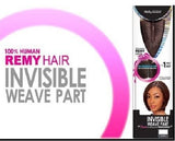 Invisible Weave Part - Hollywood 100% Human Remy Hair Closure (1-JET BLACK)