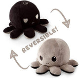 The Original Reversible Octopus Plushie | TeeTurtle’s Patented Design | Black and Gray |