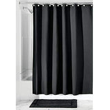 mDesign Hotel Quality Polyester/Cotton Blend Machine Washable Fabric Shower Curtain