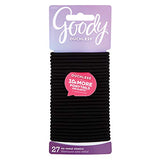 Goody Ouchless Women's Hair Braided Elastic Thick Tie, Black, 27 Count (Pack of 1)