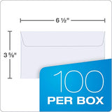 Quality Park #6 3/4 Security-Tinted Envelopes with Peel & Seal, 100-Pack, White
