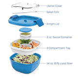 Bentgo Salad BPA-Free Lunch Container with Large 54-oz Salad Bowl, 4-Compartment