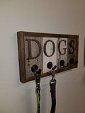 Dog Leash and Collar Holder, Reclaimed Barn Wood Wall Mount Hanger