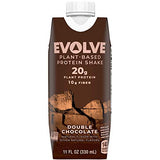 Evolve Plant-Based Protein Shake, Double Chocolate, 20g Protein, 11 Fl Oz, 12 Pack