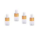 Beaupretty 50Pcs Clear Glass Dropper Bottle 2ml Mini Essential Oils Sample Dropper Vails Subpackaging Bottle Refillable Bottle for Travel Perfume Cosmetic Liquid