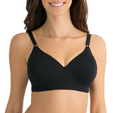 Fruit of the Loom Women's Seamless Wire Free Lift Bra, Black, 34B