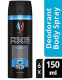 6 Pack Axe Adrenaline Mens Deodorant Body Spray, 150ml