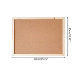Cork Board Bulletin Board, 15.7"X 12" Cork Board, Oak Wood Finish Frame