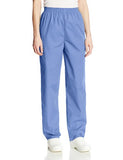 Cherokee Women's Workwear Elastic Waist Cargo Scrubs Pant, Ciel, X-Small Tall